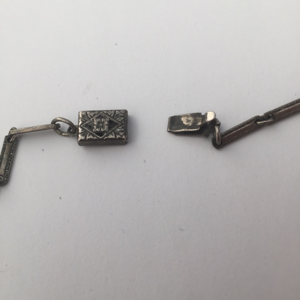 UNIQUE Vintage Estate Blue Pendant Necklace - Picture 5 of 5